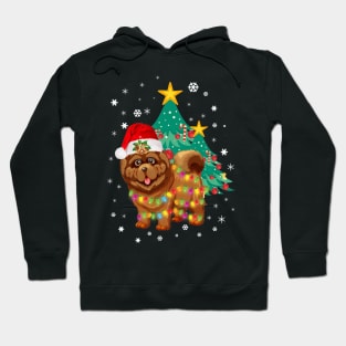 Christmas Lights Chow Chow Dog Hoodie